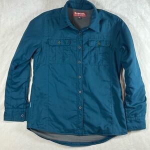 SIMMS Fishing Women’s Medium Fleece Lined Heavy Shirt Jacket Fishing Performance